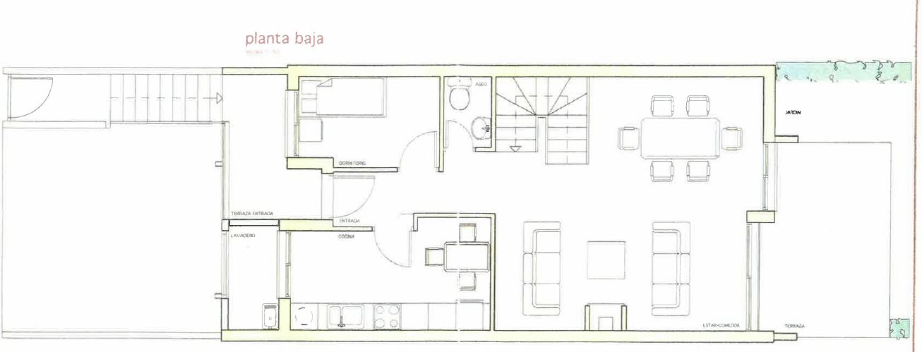 Plano planta primera adosado Godella